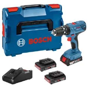 Pack Perceuse-visseuse à percussion sans fil Bosch GSB 18V-21 Professional + 2batteries x 2,0 Ah + chargeur - L-BOXX