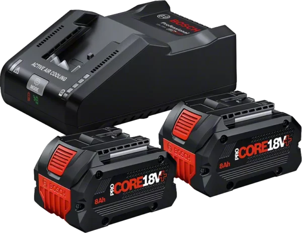 Kit de démarrage Bosch ProCORE18V 2 Batteries 8.0 Ah + Chargeur Rapide GAL 18V-160 C