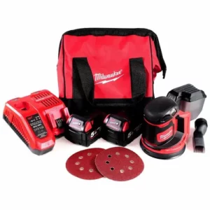 M18 BOS125-502B - Ponceuse orbitale Milwaukee (18V/2x5,0Ah/125mm) 4933464229