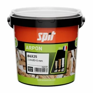 Cheville à Frapper SPIT Arpon 6x25 - Bidon de 800 pièces
