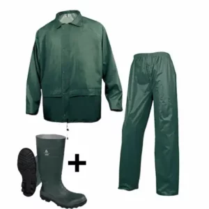 Ensemble de pluie vert bottes offertes