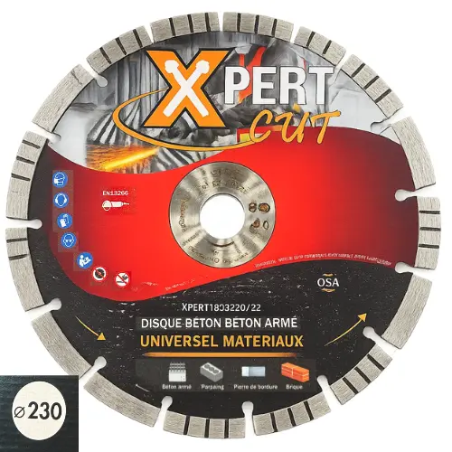 Disque Diamant Ø 230 mm – Béton & Universel Matériaux
