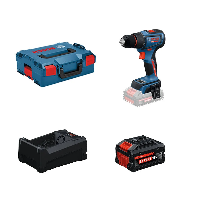 Perceuse-Visseuse Expert Bosch EXSR18V-90, Pack 2 batt 4.0Ah, GAL 18V40, L-Box