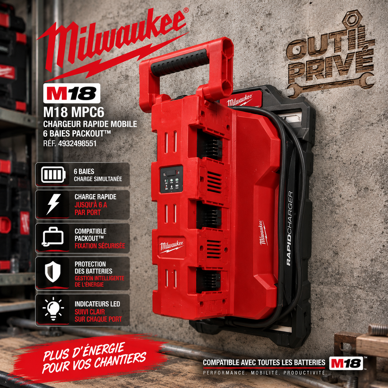 Chargeur Rapide de Transport M18 MPC6